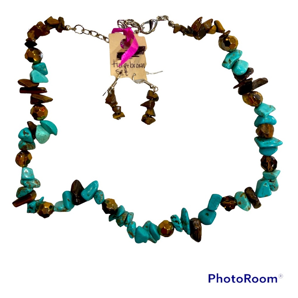 Turquoise, Brownstone, Crystal Set